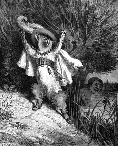 Le Chat Botté, gravure par Gustave Doré - Gustave Dore