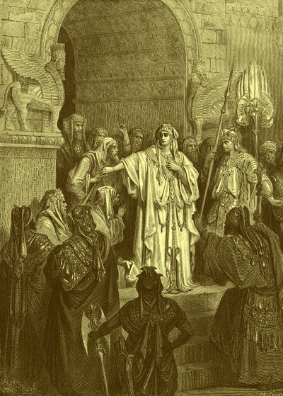 La reine Vashti, gravure de Doré - Bible - Gustave Dore