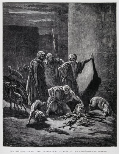 Restes de la reine Jézabel après qu