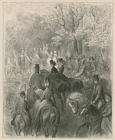 Rotten Row, Hyde Park, Londres - Gustave Dore