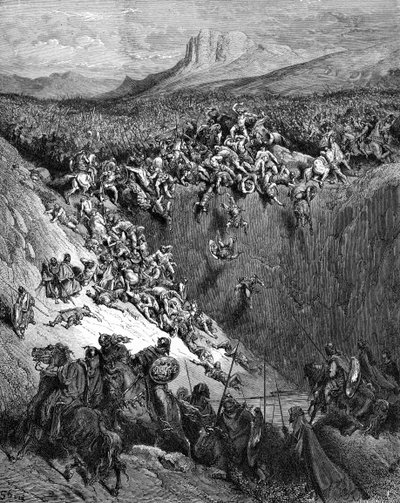 Samson tue les Philistins avec une mâchoire par Doré - Bible - Gustave Dore
