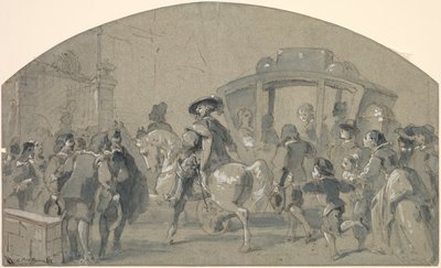 Scène de rue recto, croquis verso, vers 1848-49 - Gustave Dore