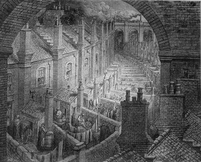 Les arrière-cours de Londres - dans «Londres» par Gustave Doré - Gustave Dore