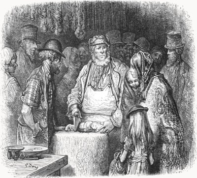 Le boucher - Newport Market Alley - Gustave Dore