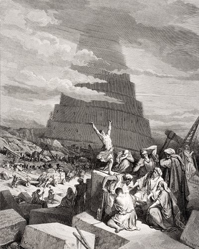 La Confusion des langues, Genèse 11:7-9, illustration de la 