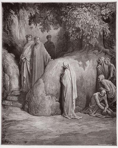 La Divine Comédie, Purgatoire, Chant 23: Dante reconnaît l