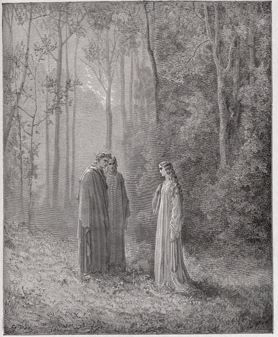 La Divine Comédie, Purgatorio, Chant 5 : Dante parle avec Pia de Tolomei - par Dante Alighieri (1265-1321) - Illustration par Gustave Doré (1832-1883) - Gustave Dore