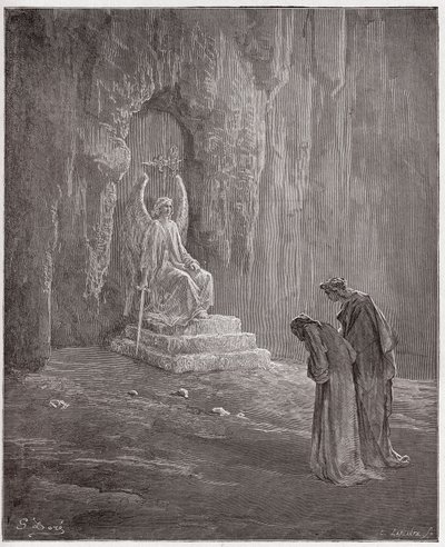 La Divine Comédie, Purgatoire, Chant 9 : Dante et Virgile aux portails du Purgatoire - par Dante Alighieri - Illustration de Gustave Doré - Gustave Dore