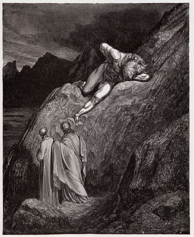 La Divine Comédie, Enfer, Chant 12: Le Minotaure sur la falaise brisée - Illustration de Gustave Doré - Gustave Dore