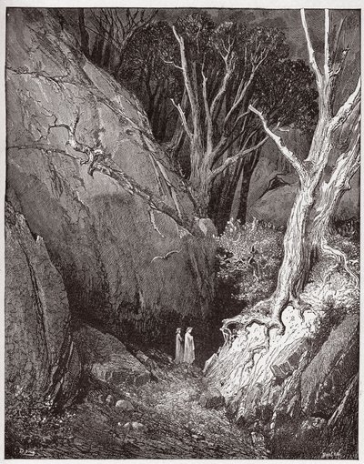 La Divine Comédie, Enfer, Chant 1: Virgile et Dante commencent leur voyage - Illustration de Gustave Doré - Gustave Dore