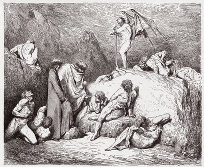 La Divine Comédie, Enfer, Chant 28: Semeurs de discorde mutilés dans la neuvième bolgia - Illustration de Gustave Doré - Gustave Dore