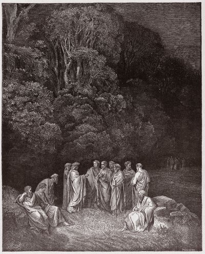 La Divine Comédie, Enfer, Chant 4 : Homère, les poètes et les héros dans les Limbes (Illustration de Gustave Doré) - Gustave Dore