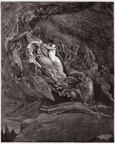 La Divine Comédie, Enfer, Chant 5 : Francesca décrit sa mort (Illustration de Gustave Doré) - Gustave Dore