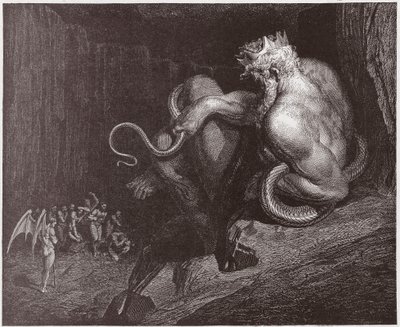 La Divine Comédie, Enfer, Chant 5: Minos juge les transgressions et envoie les âmes - Illustration de Gustave Doré - Gustave Dore