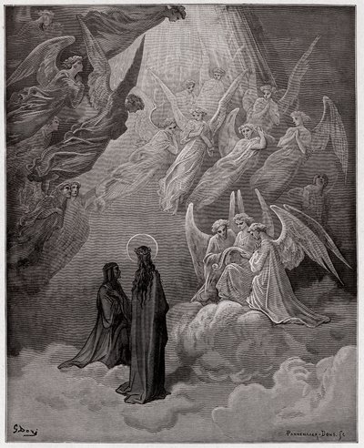 La Divine Comédie, Paradiso, Chant 20 : Les âmes lumineuses chantent - par Dante Alighieri (1265-1321) - Illustration par Gustave Doré (1832-1883) - Gustave Dore