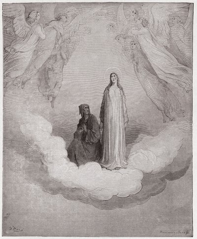 La Divine Comédie, Paradis, Chant 21: Bienheureuse Béatrice dans le septième cercle - Illustration de Gustave Doré - Gustave Dore