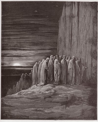 La Divine Comédie, Purgatorio, Chant 18 : La multitude des paresseux - par Dante Alighieri (1265-1321) - Illustration par Gustave Doré (1832-1883) - Gustave Dore