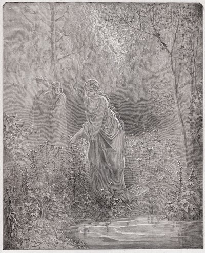 La Divine Comédie, Purgatoire, Chant 27 : Le rêve de Léa dans le pré - par Dante Alighieri - Illustration de Gustave Doré - Gustave Dore