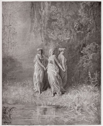 La Divine Comédie, Purgatoire, Chant 29: Charité, Espoir et Foi - Illustration de Gustave Doré - Gustave Dore
