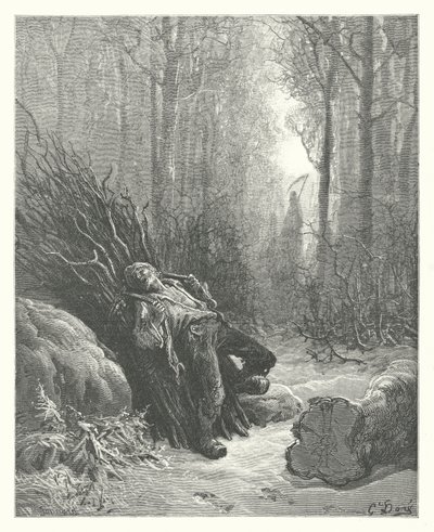 Les Fables de La Fontaine : La Mort et le Bûcheron - Gustave Dore