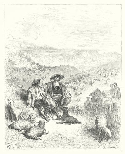 Les Fables de La Fontaine : Le Berger et le Roi - Gustave Dore