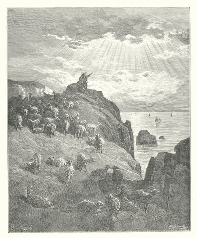 Les Fables de La Fontaine : Le Berger et la Mer - Gustave Dore