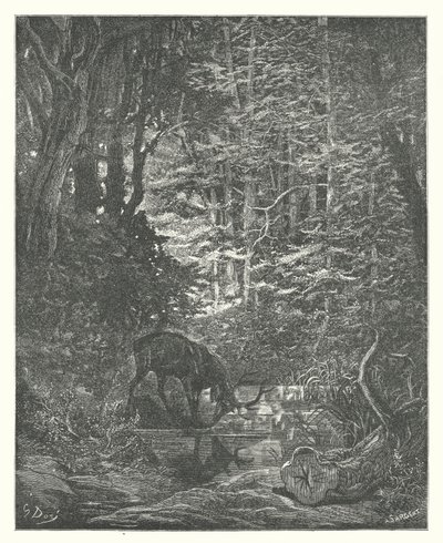 Les Fables de La Fontaine : Le Cerf se voyant dans l