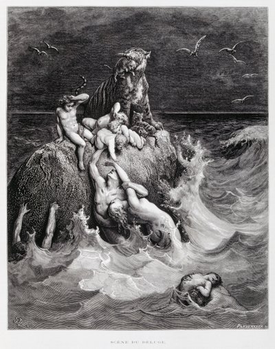 Le Grand Déluge, Illustration de la Bible de Doré - Gustave Dore
