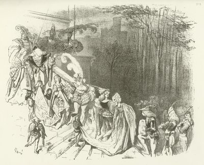 Les Seigneurs et Dames du Château. Début du XVIe siècle - Gustave Dore