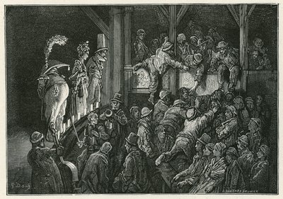 Le Penny Gaff à Whitechapel - Gustave Dore