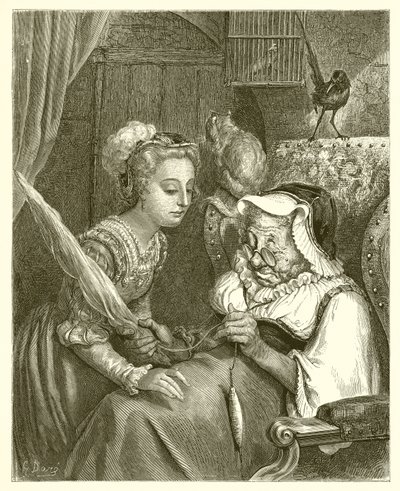 La princesse et la fée Spite - Gustave Dore