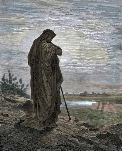 Le prophète Amos Gravure de « La Bible » par Gustave Doré (1832-1883) - Gustave Dore