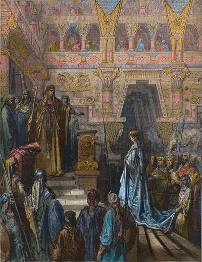 La Reine de Saba devant Salomon, gravée par Gustave Doré - Gustave Dore
