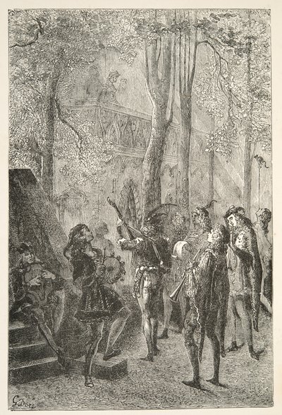 Les Réjouissances du Mariage de Sir Gareth, des Histoires des Jours du Roi Arthur par Charles Henry Hanson, pub.1898 - Gustave Dore