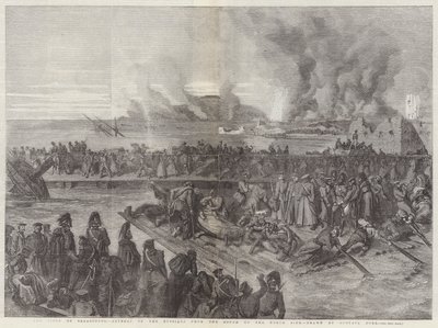 Le siège de Sébastopol, retraite des Russes du sud vers le nord - Gustave Dore