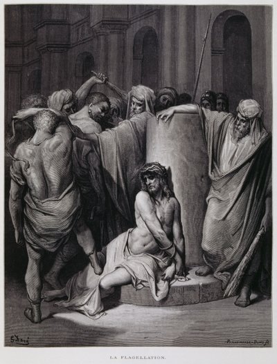 La flagellation du Christ ; Illustration de la Bible de Doré - Gustave Dore