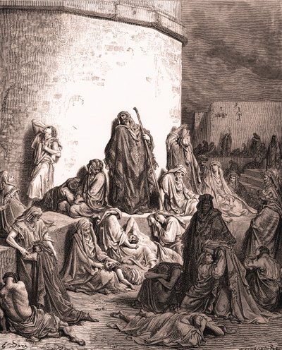 Le peuple pleure Jérusalem, par Gustave Doré - Bible - Gustave Dore