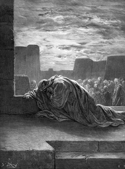 Le prophète Esdras priant, par Gustave Doré. - Bible - Gustave Dore