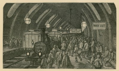 Le train des ouvriers (gravure) - Gustave Dore