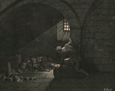 Alors, le jeûne a pris le dessus sur le chagrin, vers 1890 - Gustave Dore