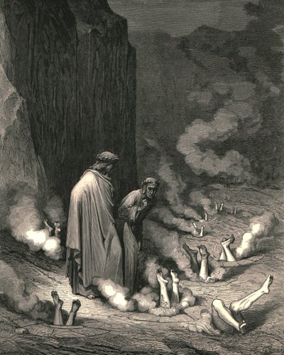 Là, je me tenais comme le moine, qui confesse un misérable condamné pour meurtre, vers 1890 - Gustave Dore