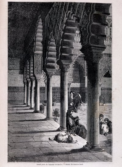 Vue du grand patio de l