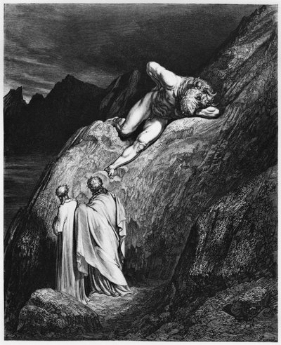 Virgile (70-19 av. J.-C.) et Dante, illustration de 