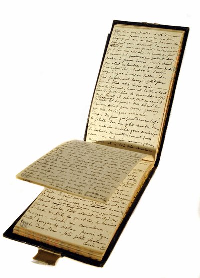 Livre de voyage de Gustave Flaubert (1821-1880), écrivain français, bibliothèque historique de la - Gustave Flaubert