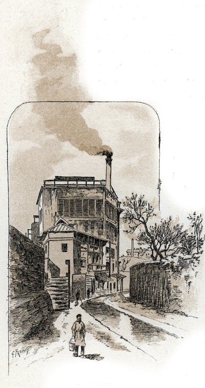 Vue de la rivière Bièvre à Paris (Saint-Juirs) - Gustave Fraipont