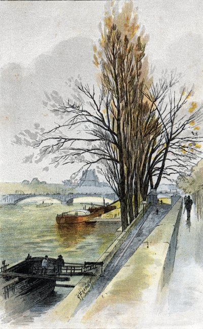 Vue du pont de Solférino depuis le Quai d