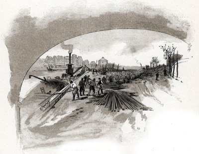 Déchargement du fer sur le quai Saint-Bernard à Paris - Gustave Fraipont