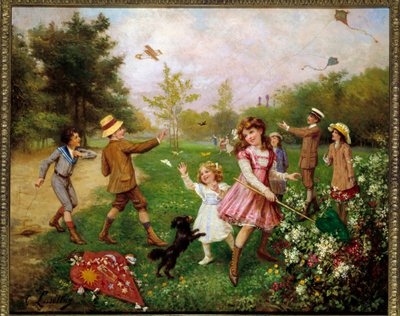 La Chasse aux papillons - Gustave Francois Lasellaz