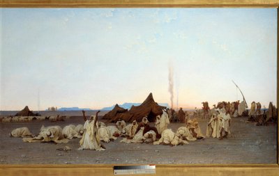 Prière du soir dans le désert du Sahara (détail) - Gustave Guillaumet