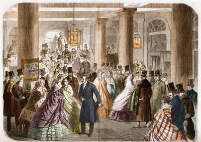 Le théâtre italien (Salle Ventadour) à Paris en 1858. Dessin de Gustave Janet, gravure de Jahyer. - Gustave Janet